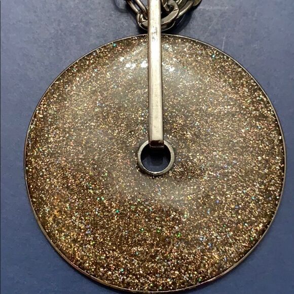 Silver Chain Necklace with Medallion - Picture 2 of 4